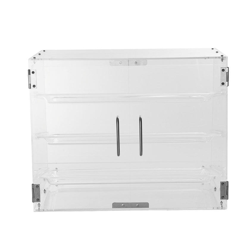 VEVOR Pastry Display Case, 3-Tier Commercial Countertop Bakery Display Case, Acrylic Display Box with Rear Door Access & Removable Shelves, Keep Fresh for Donut Bagels Cake Cookie, 20.7