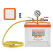 VEVOR 2 Gallon Vacuum Chamber, Upgraded Multipurpose Acrylic Vacuum Degassing Chamber, Transparent Vacuum Chamber, for Resin Degassing, Silica Gel Degassing, Gypsum Degassing and Vacuum Extraction
