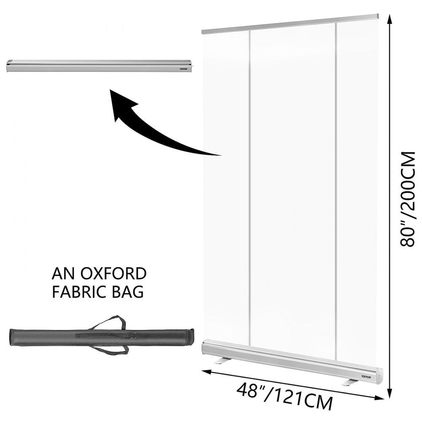 VEVOR Floor Standing Sneeze Guard, 48\