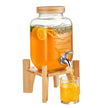 VEVOR Beverage Dispenser, 1 Gallon Drink Dispensers for Parties, Glass Juice Dispenser with Stand, Stainless Steel Spigot, Iced Tea Lemonade Juice Water Dispenser, for Restaurants, Hotels, Parties