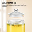 VEVOR Beverage Dispenser, 1 Gallon Drink Dispensers for Parties, Glass Juice Dispenser with Stainless Steel Spigot, Iced Tea Lemonade Juice Water Dispenser, for Restaurants, Hotels, Parties