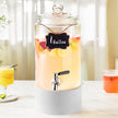 VEVOR Beverage Dispenser, 1 Gallon Drink Dispensers for Parties, Glass Juice Dispenser with Stainless Steel Spigot, Iced Tea Lemonade Juice Water Dispenser, for Restaurants, Hotels, Parties