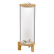 VEVOR Beverage Dispenser, 3.5 Gallon Drink Dispensers for Parties, Glass Juice Dispenser with Wood Stand, Stainless Steel Spigot, Iced Tea Lemonade Juice Water Dispensers for Parties