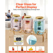 3-Jar Glass Beverage Dispenser Set with Stand – Party Drink Station (6 Gallon Total Capacity)