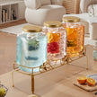 3-Jar Glass Beverage Dispenser Set with Stand – Party Drink Station (6 Gallon Total Capacity)