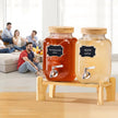 VEVOR Drink Dispenser 1 Gal Beverage Dispenser for Parties Glass with Stand 2PCS