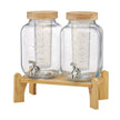 VEVOR Drink Dispenser 1 Gal Beverage Dispenser for Parties Glass with Stand 2PCS