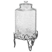 VEVOR Drink Dispenser 2.5 Gal Beverage Dispenser for Parties Glass with Stand