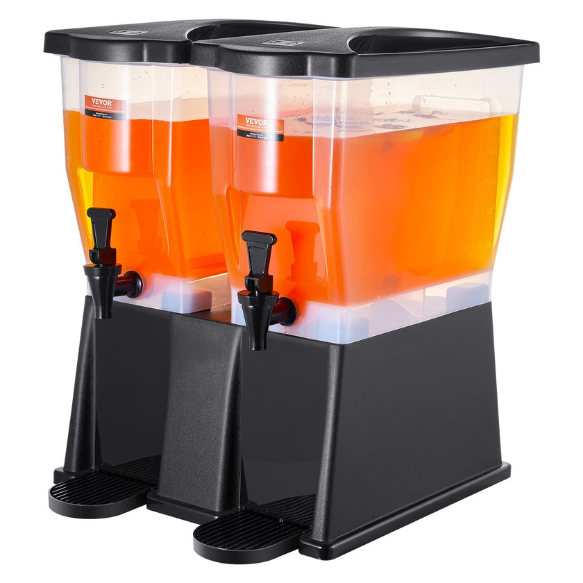 VEVOR Beverage Dispenser, 3 Gallon x 2 Drink Dispensers for Parties, Plastic Juice Dispenser with Stand Spigot Lid, Iced Tea Lemonade Juice Water Dispenser, for Restaurants, Hotels, Parties