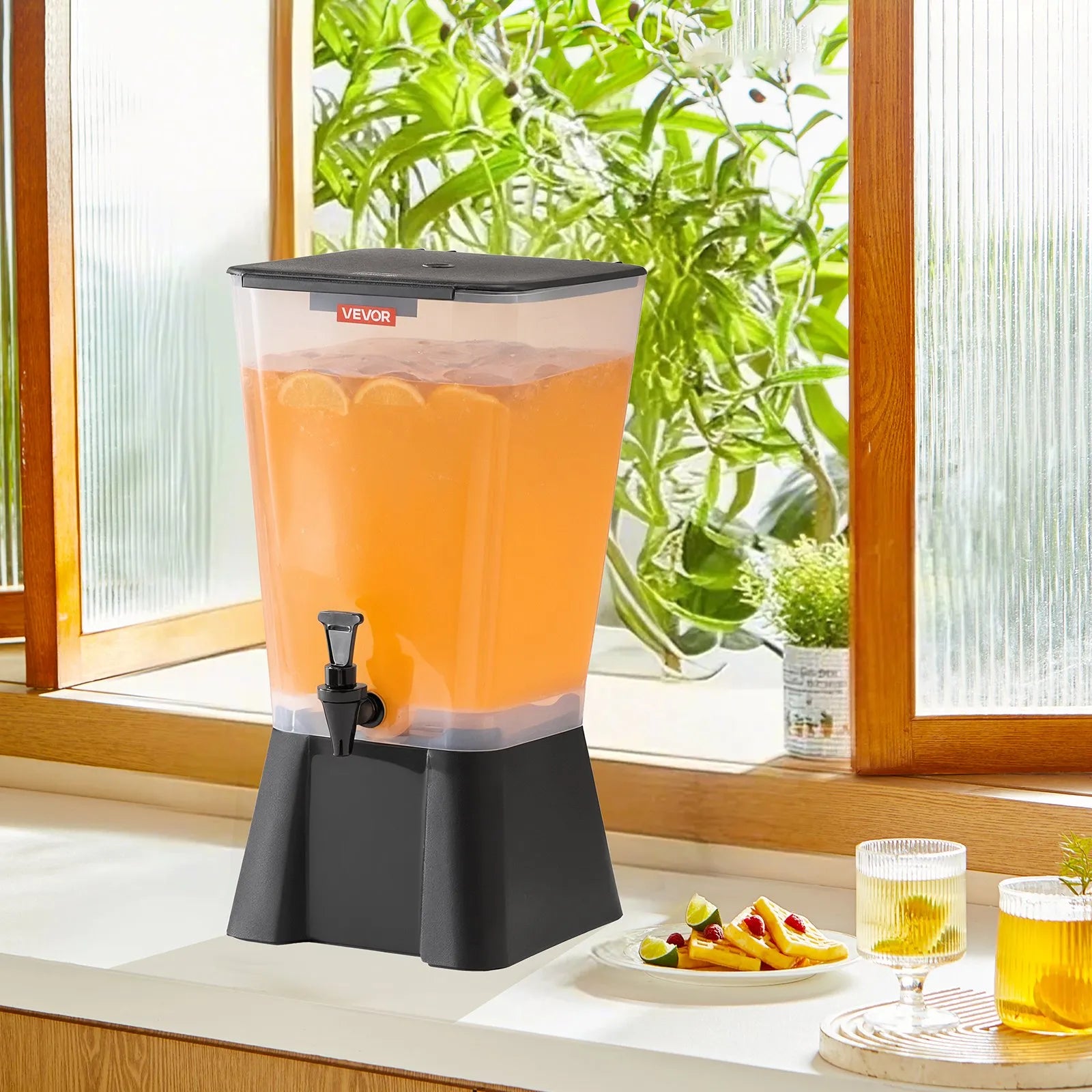 VEVOR Drink Dispenser 5 Gal Beverage Dispenser for Parties Plastic with Spigot
