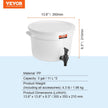 VEVOR Beverage Dispenser, 3 Gallon Drink Dispensers for Parties, Plastic Juice Dispenser with Spigot and Lid, Iced Tea Lemonade Juice Water Dispenser, for Restaurants, Hotels, Parties, 2 Pack