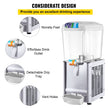 VEVOR Commercial Beverage Dispenser, 4.8 Gallon 1 Tank Cold Beverage Dispenser, 200W Food Grade Material Stainless Steel Commercial Juice Dispenser With Thermostat Controller for Cold Drink