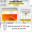 VEVOR 110V Commercial Beverage Dispenser,9.5 Gallon 36L 2 Tanks Juice Dispenser Commercial,18 Liter Per Tank 300W Stainless Steel Food Grade Material Ice Tea Drink Dispenser Equipped with Thermostat C