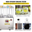 VEVOR 110V Commercial Beverage Dispenser,9.5 Gallon 36L 2 Tanks Juice Dispenser Commercial,18 Liter Per Tank 300W Stainless Steel Food Grade Material Ice Tea Drink Dispenser Equipped with Thermostat C
