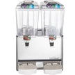 VEVOR 110V Commercial Beverage Dispenser,9.5 Gallon 36L 2 Tanks Juice Dispenser Commercial,18 Liter Per Tank 300W Stainless Steel Food Grade Material Ice Tea Drink Dispenser Equipped with Thermostat C