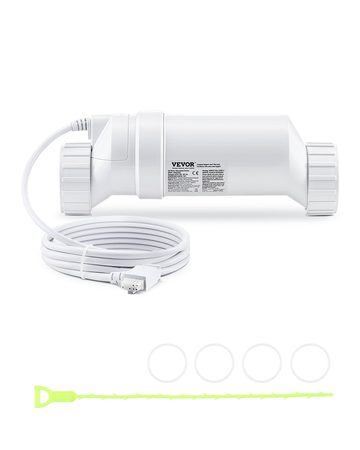 VEVOR Salt Water Chlorinator System W3T-Cell-3 for In-Ground Pool 15000 Gallons