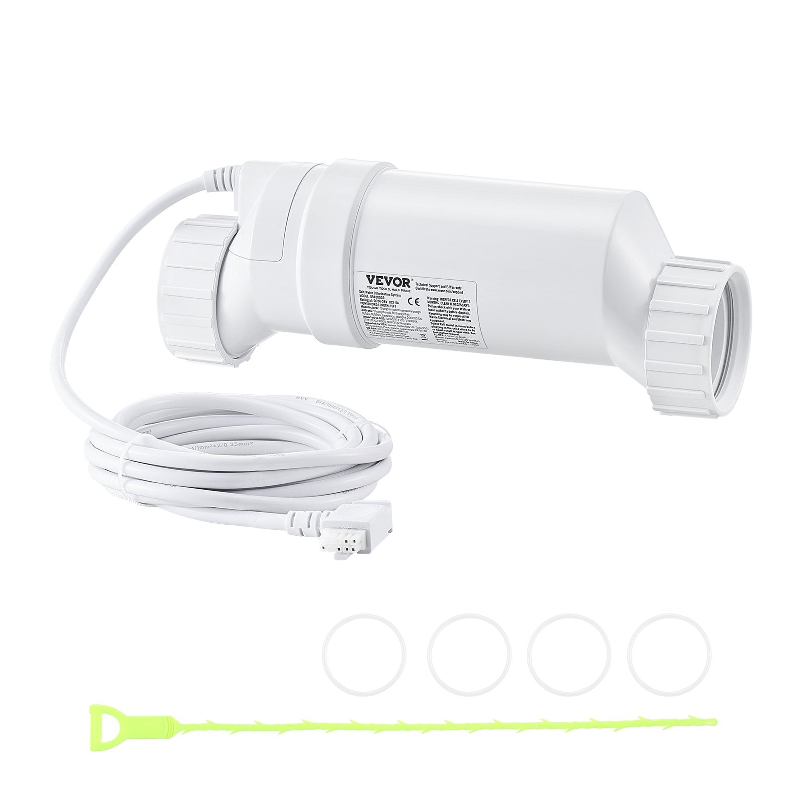 VEVOR Salt Water Chlorinator System W3T-Cell-15 for In-Ground Pool 40000 Gallons