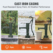 VEVOR Antique Well Hand Pitcher Pump, 22 ft Maximum Lift, Cast Iron Manual Hand Water Pump with Ergonomic Handle G1-5/8