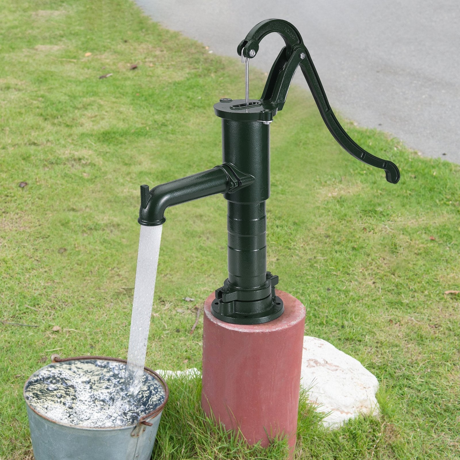VEVOR Antique Well Hand Pitcher Pump, 22 ft Maximum Lift, Cast Iron Manual Hand Water Pump with Ergonomic Handle G1-5/8