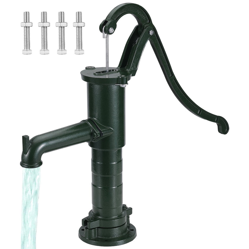 VEVOR Antique Well Hand Pitcher Pump, 22 ft Maximum Lift, Cast Iron Manual Hand Water Pump with Ergonomic Handle G1-5/8