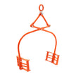 VEVOR 24in Stone Lifting Tongs 2 Claw Steel Rock Tongs Swivel Log Grapple