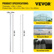 VEVOR Spring Wire and Lock Channel,6.56ft Spring Lock & U-Channel Bundle for Greenhouse, 20 Packs PE Coated Spring Wire & Aluminum Alloy Channel, Plastic Poly Film or Shade Cloth Attachment w/Screws