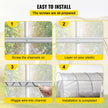 VEVOR Spring Wire and Lock Channel, 6.56ft Spring Lock & U-Channel Bundle for Greenhouse, 30 Packs PE Coated Spring Wire & Aluminum Alloy Channel, Plastic Poly Film or Shade Cloth Attachment with Scre