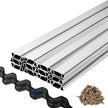 VEVOR Spring Wire and Lock Channel, 6.56ft Spring Lock & U-Channel Bundle for Greenhouse, 30 Packs PE Coated Spring Wire & Aluminum Alloy Channel, Plastic Poly Film or Shade Cloth Attachment with Scre