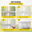 VEVOR Greenhouse Wiggle Wire &Aluminum Alloy Spring Lock U-Channel 6.56ft 40PCS