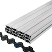 VEVOR Greenhouse Wiggle Wire &Aluminum Alloy Spring Lock U-Channel 6.56ft 40PCS