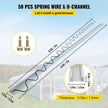 VEVOR Greenhouse Wiggle Wire &Aluminum Alloy Spring Lock U-Channel 6.56ft 50PCS