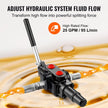 VEVOR Hydraulic Log Splitter Valve 1 Spool, 25 GPM Hydraulic Directional Control Valve, 3626PSI Hydraulic Loader Valve, Hydraulic Joystick Control Valve for Small Tractors, Loaders, Log Splitter