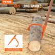 VEVOR Log Peavey 46.5 in Wooden Handle Log Lifter Max 18 in Opening Log Roller