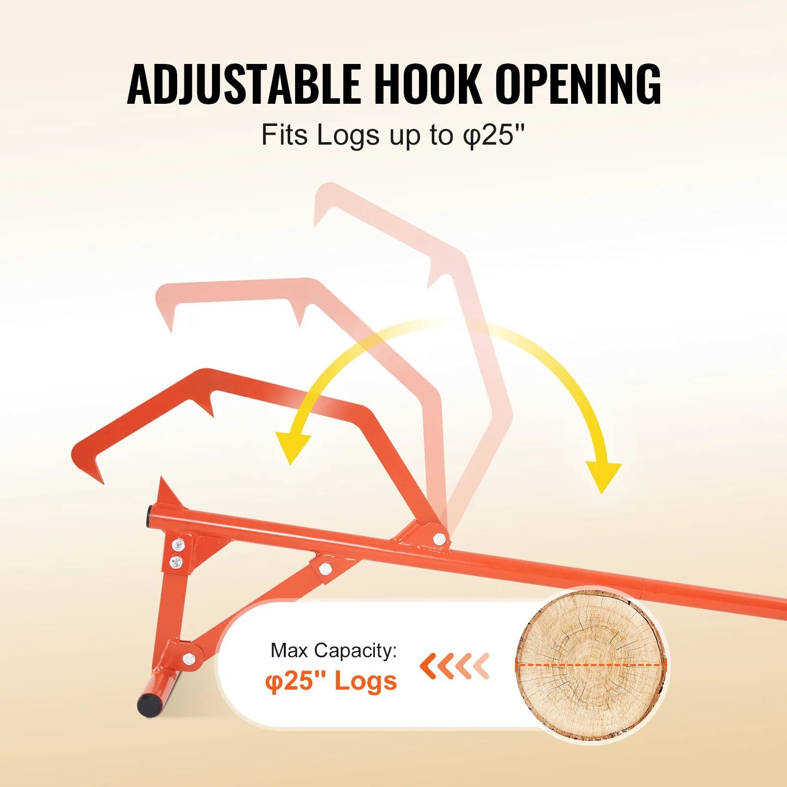 VEVOR Timberjack 46.5 in Heavy Duty Log Lifter for Max 25