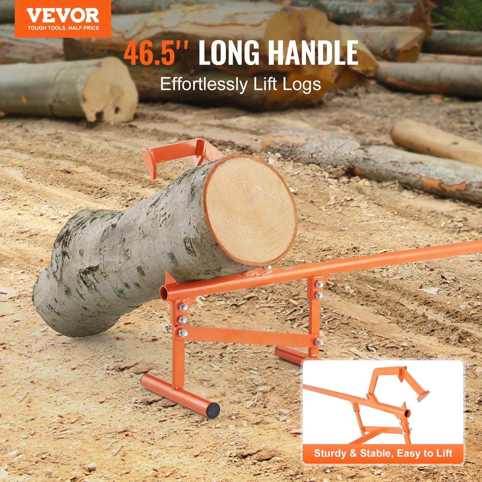 VEVOR Timberjack 46.5 in Heavy Duty Log Lifter for Max 15