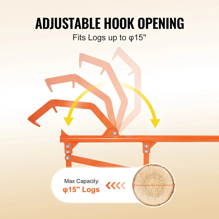 VEVOR Timberjack 46.5 in Heavy Duty Log Lifter for Max 15