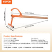 VEVOR Timberjack 46.5 in Heavy Duty Log Lifter Wooden Handle for Max 15