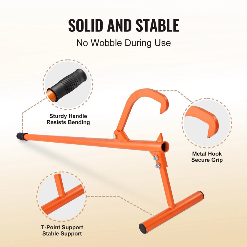 VEVOR Timberjack 46.5 in Heavy Duty Log Lifter Metal Handle for Max 15
