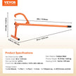 VEVOR Timberjack 46.5 in Heavy Duty Log Lifter Metal Handle for Max 15