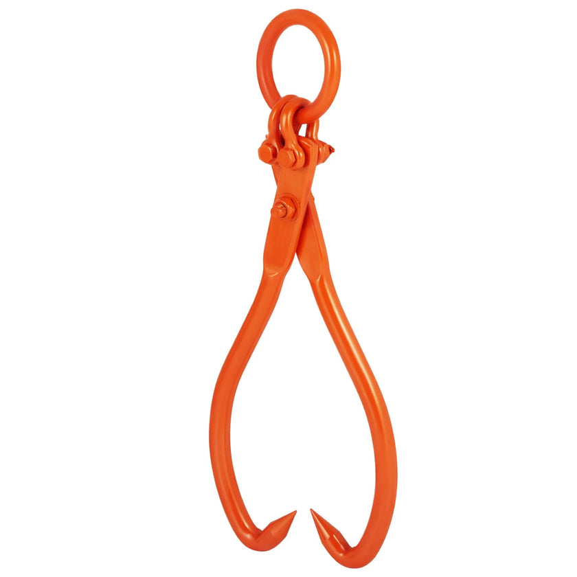 VEVOR Log Skidding Tongs, 18 inch 2 Claw Log Lifting Tongs, Heavy Duty Steel Lumber Skidding Tongs, 772 lbs/350 kg Loading Capacity, Log Lifting, Handling, Dragging & Carrying Tool