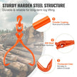 VEVOR Log Skidding Tongs, 18 inch 2 Claw Log Lifting Tongs, Heavy Duty Rotating Steel Lumber Skidding Tongs, 772 lbs/350 kg Loading Capacity, Log Lifting, Handling, Dragging & Carrying Tool