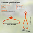 VEVOR Log Skidding Tongs, 32 inch 2 Claw Log Lifting Tongs, Heavy Duty Steel Lumber Skidding Tongs, 1543 lbs/700 kg Loading Capacity, Log Lifting, Handling, Dragging & Carrying Tool