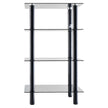 VEVOR 4-Tier AV Media Stand Strengthened Tempered Glass Audio-Video Media Stand
