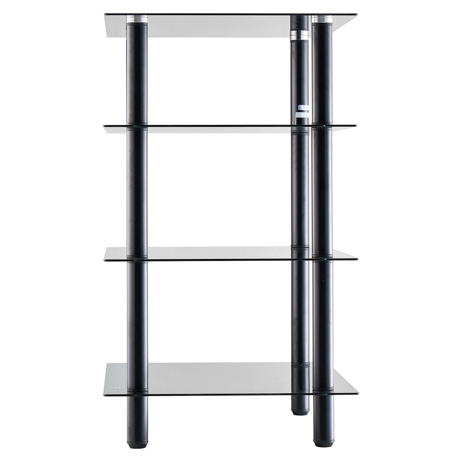 VEVOR 4-Tier AV Media Stand Strengthened Tempered Glass Audio-Video Media Stand