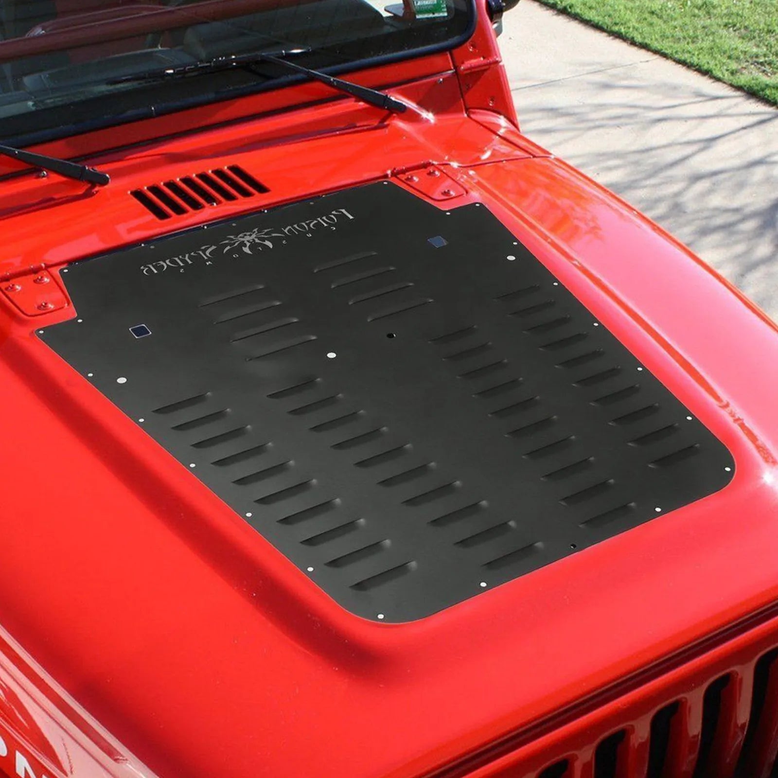 VEVOR Vented Hood Louver Black Powder Coat Front Liner for 2013-2017 Jeep Wrangler JK