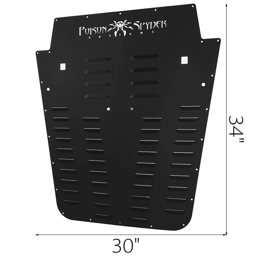 VEVOR Vented Hood Louver Black Powder Coat Front Liner for 2013-2017 Jeep Wrangler JK