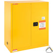 VEVOR Flammable Safety Cabinet, 30 Gal, Cold-Rolled Steel Flammable Liquid Storage Cabinet, 43.1x18.1x50.1 in Explosion Proof with 1 Adjustable Shelf 2 Manual Closing Doors for Industrial Use, Yellow