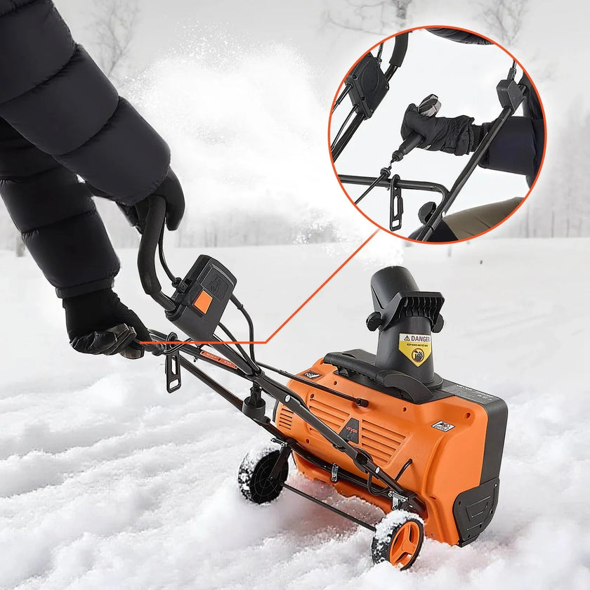 VEVOR Electric Snow Blower, 20 inch 15A Corded Snow Thrower with Dual LED Headlights & 180° Rotating Chute, 25FT Throwing Distance, 12
