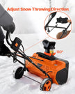 VEVOR Electric Snow Blower, 23 inch 15A Corded Snow Thrower with Dual LED Headlights & 180° Rotating Chute, 25FT Throwing Distance, 12