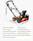 VEVOR Electric Snow Blower, 23 inch 15A Corded Snow Thrower with Dual LED Headlights & 180° Rotating Chute, 25FT Throwing Distance, 12
